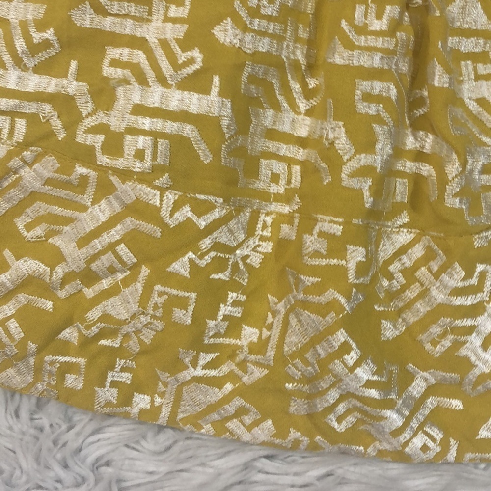 Anthropologie Yellow Asymmetrical Sleeveless Blouse - Picture 8 of 10